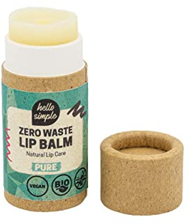 hello simple - Lipbalm - Zero Waste Lippenpflege für trockene Lippen, plastikfrei und bio (Pure)