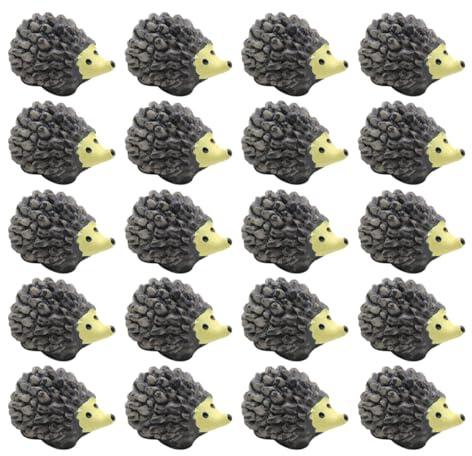 Angoily Mini-Igel-Figuren 20 Stück Harz Kleine Tierornamente Für Topfpflanzendekoration Garten Tisch Minigarten Innen Außen Deko