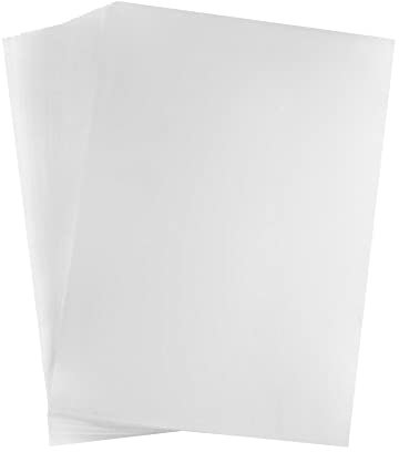 QWORK 50 Blatt Overheadfolie, A4 OHP Folien Overhead Folien Transparent für Laserdrucker Tintenstrahldrucker (0,12 mm Dick)