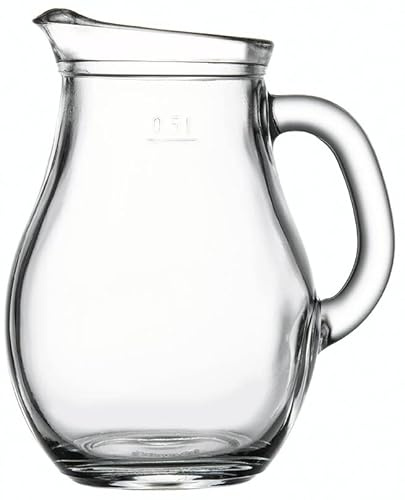 CRISTALICA Glaskrug Bistro 500 ml Kanne Saftkrug Milchkrug Gefäß für Getränke