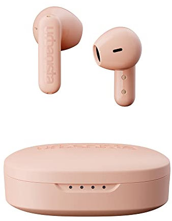 Urbanista Copenhagen Bluetooth Kopfhörer In Ear Kopfhörer Kabellos, 12mm Treiber, Kompakte Bluetooth Earbuds mit Touch Control, 32h Stunden. Ladecase, Sprachassistent, USB-C Ohrhörer, IPX4, Altrosa