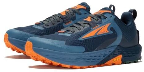 ALTRA Men's TIMP 5 Trail Running Shoe, Blue/Orange, 9.5