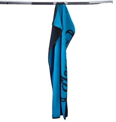 Magnatic - das magnetische Fitnesshandtuch Blau/Schwarz 100 x 50 cm | rutschfest - mit Magnet | 100% Baumwolle Öko Tex 100 | Made in Germany
