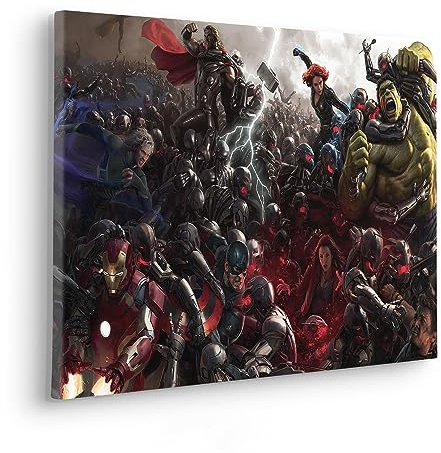 Komar Komar Tableau sur châssis – Avengers Wars – Dimensions 30 x 60 cm – Image murale pour chambre d'enfant