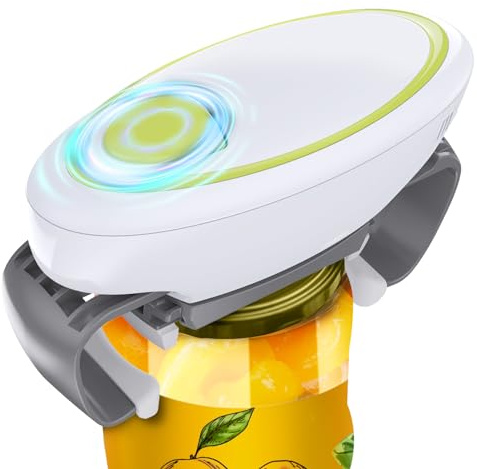 Electric Jar Opener, One Touch Electric Jar Opener Without Hurting Hands, Safe to Use Kitchen Gadgets Automatic Jar Opener for Seniors, Arthritis and Chef