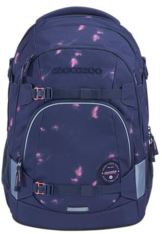 coocazoo Schulrucksack Mate „Arctic Midnight”, lila-rosa, ergonomischer & anpassbarer Tornister, höhen- & größenverstellbar, mit Brustgurt & Hüftgurt, ab der 3. Klasse