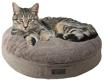 MaxCor Kleines Kissen für Hunde und Katzen, rund, aus Memory-Schaum – entlastet und bewahrt die Gelenke – entspannt und wendbar Sommer/Winter – leicht zu transportieren – verformt Sich Nicht und ist