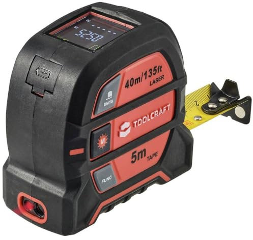 TOOLCRAFT Laseravståndsmätare max. 40 m med måttband