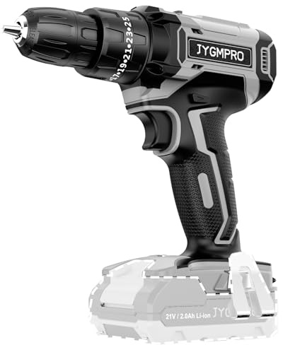 JYGMPRO 21V Taladro Percutor a Bateria Cuerpo, sin batería ni cargador, Gris