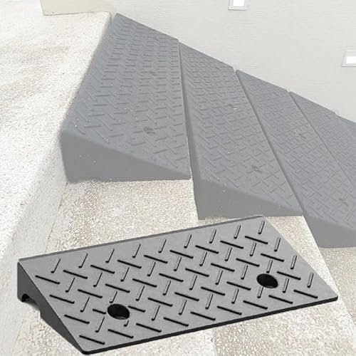 Autorampe, 7,6 cm Höhe, Gummi, Bordsteinrampe für Garage, rutschfeste Schwellenrampe, Innenbereich, Stufenrampe für Zuhause/Tür/Boden (50 x 25 x 8 cm)