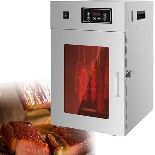 Déshydrateur alimentaire en acier inoxydable, machine de séchage des aliments pour fruits, viandes et légumes, avec réglage température 30 à 90 ℃ et contrôle numérique du temps 0 à 24 heures, argent