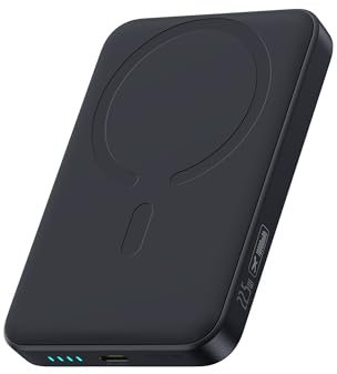 Baseus Enerfill MagSafe Power Bank 10000 mAh 22,5 W Magnetic Power Bank USB C, Batterie esterne senza fili, Mini Power Bank Compatibile con iPhone 17/16/15/14/13/12/Pro/Pro Max Serie, Nero