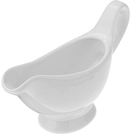 GLEAVI Ceramic Gravy Boat Small 100ml Porcelain Sauce Container Seasoning Dipping Bowl for Western Steak Table Serving