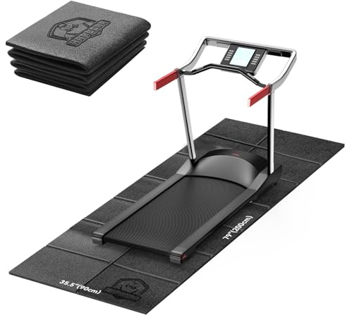 HAPBEAR Esterilla Protección de Suelo-200×90cm×5mm, Antideslizante, Tapete para Equipo de Ejercicio, Alfombrilla de PVC para Bicicleta Estática, Antideslizante, Insonorizante e Impermeable