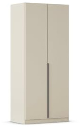 Rauch Möbel Alabama, Kleiderschrank, Farbe Beige, Breite 91 cm | Schrank, 2-türig, Zubehör Basic, für Schlafzimmer, Kinderzimmer, Homeoffice, Gästezimmer, Garderobe, Flur