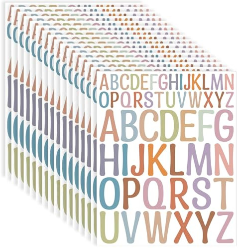 832 Stück Buchstaben Aufkleber Groß, Klebebuchstaben, Buchstaben Sticker, Einfach zu Verwenden Aufkleber Buchstabens Geeignet für Postfächer Schilder und Andere DIY Artikel