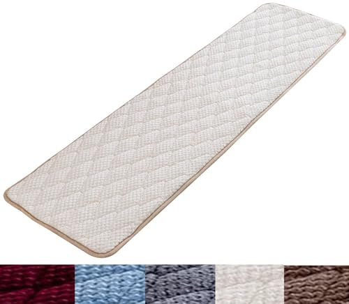 PLCIVSA Bankkissen Bankauflage Outdoor/Drinnen Sitzpolster Sitzbank Bankpolster Banke Kissen Kissenauflage Unterseite Antirutsch, Waschbar Abnehmbare(Beige,40x180cm)