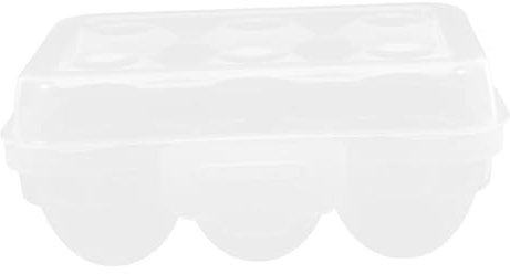 TOBBOMEY Caja Organizadora para Huevos Reutilizable con Tapa Segura y Cierre Presión Transparente Compartimentos Apilables para Nevera Portátil y Resistente Golpes para Conservar Huevos