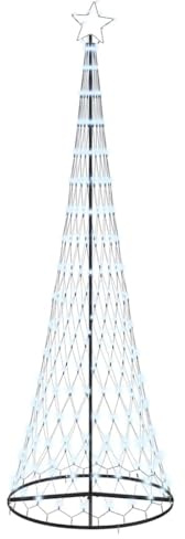vidaXL Árbol de Navidad LED con 355 LED Frío 184.5 cm Metal, Muebles de sala de estar modernos, duraderos y con un diseño increíble para comodidad, estilo y calidad que perdura con opciones versátiles