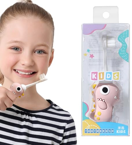 Spazzolino da denti per dinosauro – 12,4 x 1,2 cm PBT PP TPR PVC | set di spazzole per kit dentale divertente | per bambini, ragazzi e ragazze, cura