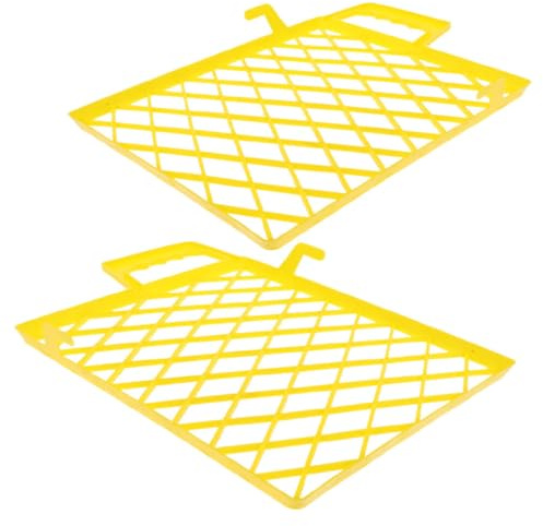 TOMETURE 2pcs Plastic Paint Tray Grid 7 Inch (200x170mm) Heavy-Duty Plastic Paint Screen Mesh for DIY Home Painting Supplies and Roller Tray Liners