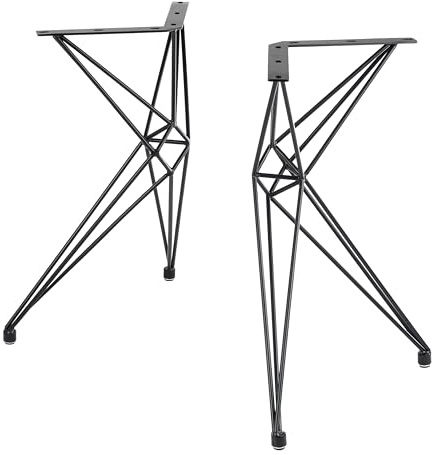 Natural Goods Berlin 2X Tischgestell Stern Adjustable - Tischbeine Metall Schwarz - Tischgestell Metall Tischbeine Schwarz 71cm hoch - Hairpin Legs, Tischfüße - DIY Esstisch Beine, Schreibtischbeine