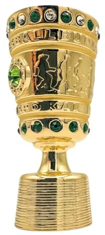 Am Ball Com DFB-Pokal Replik 100 mm Metall Zamak Sammlerstück Detailgetreu Offizielle DFB Geschenkbox Miniatur, Geschenk für Männer
