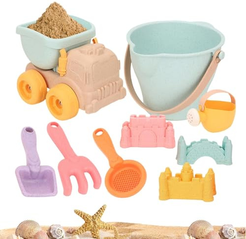 Sandbox Toys for Kids | Summer Game | Beach Bucket and Shovel Playset | for Preschoolers Kindergarten Summer Backyard Vacation Camping Park Playground Poolside Birthday Daycare Holiday
