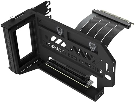 Cooler Master Porte-Cartes GPU Vertical Gen5 avec câble élévateur PCIe 5.0 x16, Support de Carte Graphique réglable pour boîtiers E-ATX, ATX et Micro-ATX, Prend en Charge Les GPU à Triple Emplacement