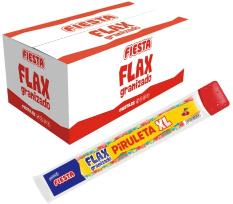 Fiesta Flax Granizado Piruleta XL 105ml - Sabor Piruleta - 6720ml - Caja de 64 Unidades - Distribuido por Laborawi