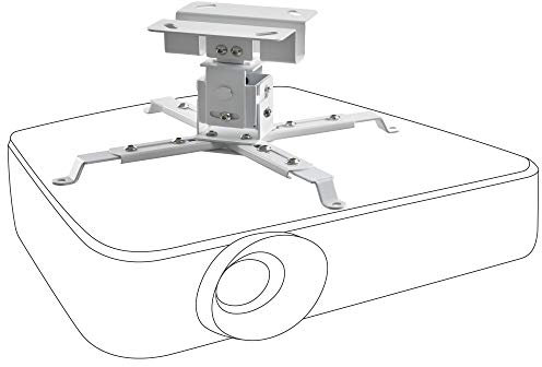celexon universal Beamer-Decken-Halterung MultiCel1200W weiß | neigbarer & schwenkbarer Projektor-Halter mit 12 cm Deckenabstand | Tragkraft max. 25Kg