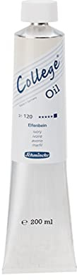 Schmincke - College Oil, Elfenbein in 200 ml-Tube, 31120015, Künstler-Ölfarben, bewährte Künstlerpigmente und natürliche Pflanzenöle, gute Lichtechtheit