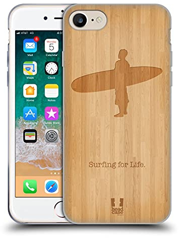 Head Case Designs Surf en Bois Sports Extrêmes - Collection 2 Coque en Gel [Protection de Qualité Militaire] Compatible avec Apple iPhone 7/8 / SE 2020 & 2022 Et Compatible avec MagSafe