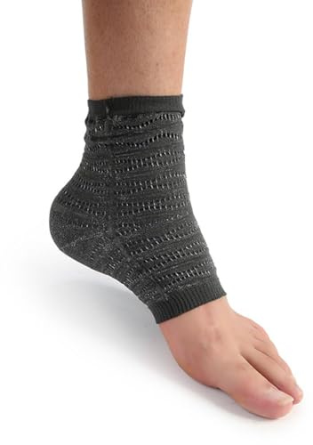 Bandage Fußgelenk, Knöchelbandage Sprunggelenk Elektro-Magnetotherapie - Sprunggelenkbandage, für Achillessehne, Plantarfasziitis Bandage, Absetzbares Medizinisches Gerät - Made in Italy, grey M