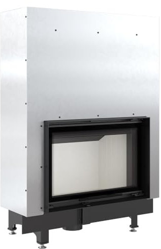 KRATKI Kamineinsatz ZIBI mit Schiebtur 11kW - Kaminkassette - Holzkamin - 2.BImSchV 15a B-Vg - Lufteinlass 125mm - Cremefarbe Kaminverkleidung - Hersteller KRATKI