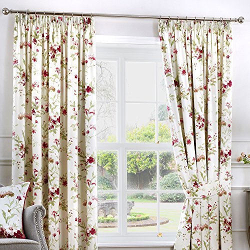 Fusion Jeannie Curtains, 168 x 137cm, Red
