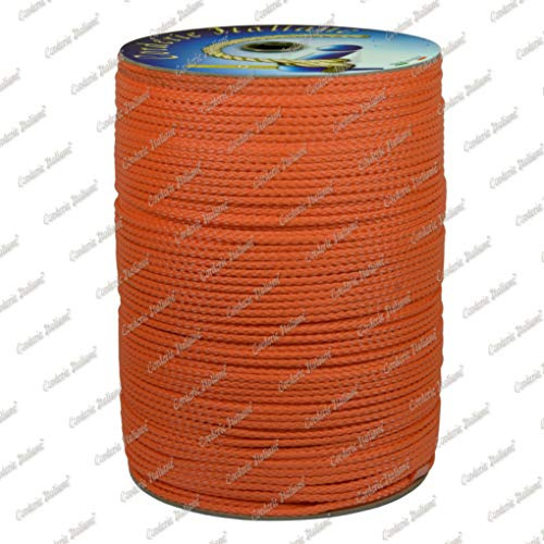 Corderie Italiane 001047865 Treccia boa sub, 6 mm, 200 mt, arancio