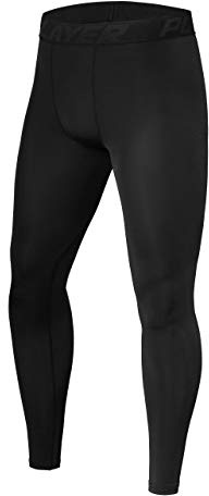 PowerLayer Legging Couche de Base pour Le Sport Bas de Compression Running pour Homme - Noir, XL