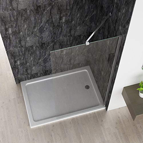 Walk in Dusche Duschwand Duschtrennwand Duschabtrennung 75 x 195 cm ESG NANO 6mm klares Glas