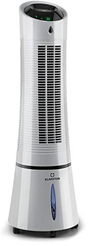 Klarstein 4-in-1: Smart Luftkühler, Ventilator, Luftbefeuchter & Ionisation I 6 L Wassertank, Oszillation, 30 W, 210 m³/h, Timer I Klimagerät ohne Abluftschlauch, Mobiles Klimagerät, Silber