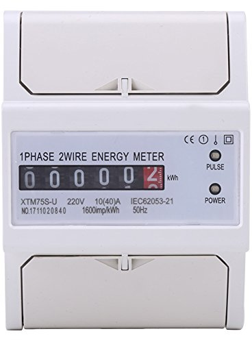 strom zwischenzähler,1 Phase 2 Draht DIN-Schiene Elektronischer Energie-KWh-Zähler 220 V 10-40A kWh Meter Digital Einphasig 4P 10 Stromzähler XTM75S-U