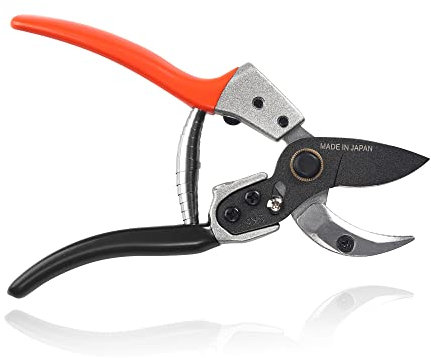 Sécateur à enclume TONMA [fabriqué au Japon] Sécateur de jardin professionnel de 8 pouces et ciseaux d'élagage avec poignées ergonomiques, sécateur outil de jardinage coupe-branches pour plantes