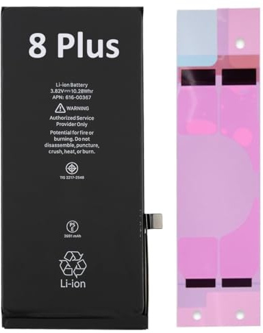 OnlyTech - Batterie Premium de Remplacement pour iPhone 8 Plus - 2691mAh - avec adhésif