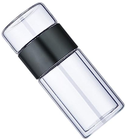 ABOOFAN Doppelwandiger Teebecher Aus Hitzebeständigem Glas Tragbare Teewasser-trennflasche Mit Edelstahl-teesieb Auslaufsicher Für Zuhause Reisen Büro Geschenkidee