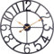 SkyNature Wanduhr Vintage Große, 50cm Industrie Dekor Wanduhren mit Arabisch Ziffern, Leise Ohne Tickgeräusche Analog Uhr, Runde Wanduhr für Wohnzimmer, Küche, Schlafzimmer