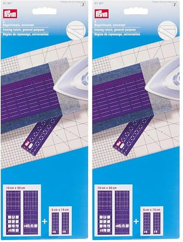 Prym 611937 Règles de repassage de Plastique, universelles (Lot de 2)