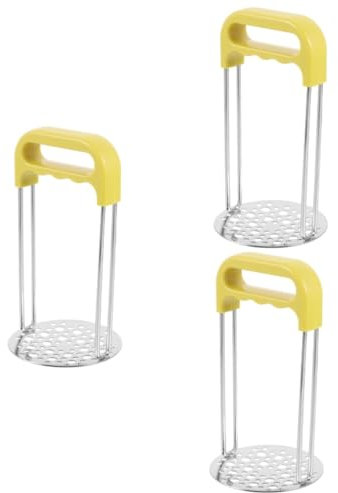 Amosfun 3pcs Reusable Potato Masher Potato Ricer Tool Stainless Steel Masher Kitchen Gadgets