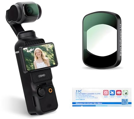 JJC Magnetischer Schwarz Diffusionsfilter 1/4 für DJI Osmo Pocket 3, Mehrfach Beschichteter Schwarznebel-Effekt-Filter mit Filter-Schutzetui, Osmo Pocket3 Action Camera Zubehör | Mehrfach beschichteter schwarzer Nebeleffektfilter mit Schutzhülle, Osmo Pocket3 Action-Kamera-Zubehör