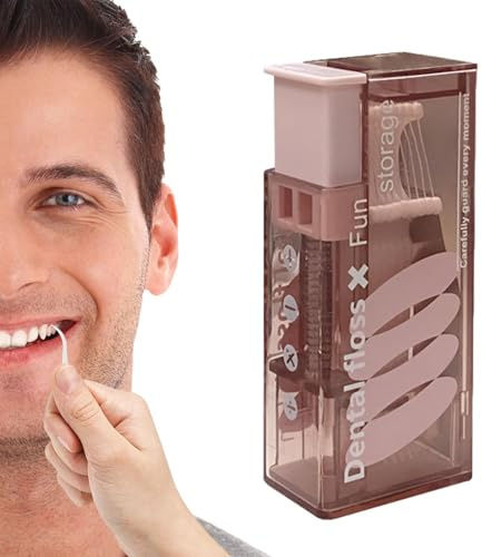 Supporto per filo : scatola portatile ricaricabile | Travel Gateway, contiene 10 palpitazioni dei denti per la pulizia dei denti, accessorio pratico per la cura