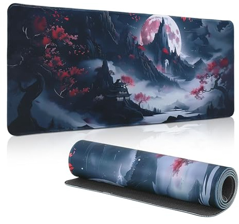 Yimomoyi Tappetino per mouse antiscivolo, 80 x 30 cm, esteso, tappetino per mouse da gioco, impermeabile, tappetino da scrivania con base in gomma, tappetino da scrivania per computer portatile, per